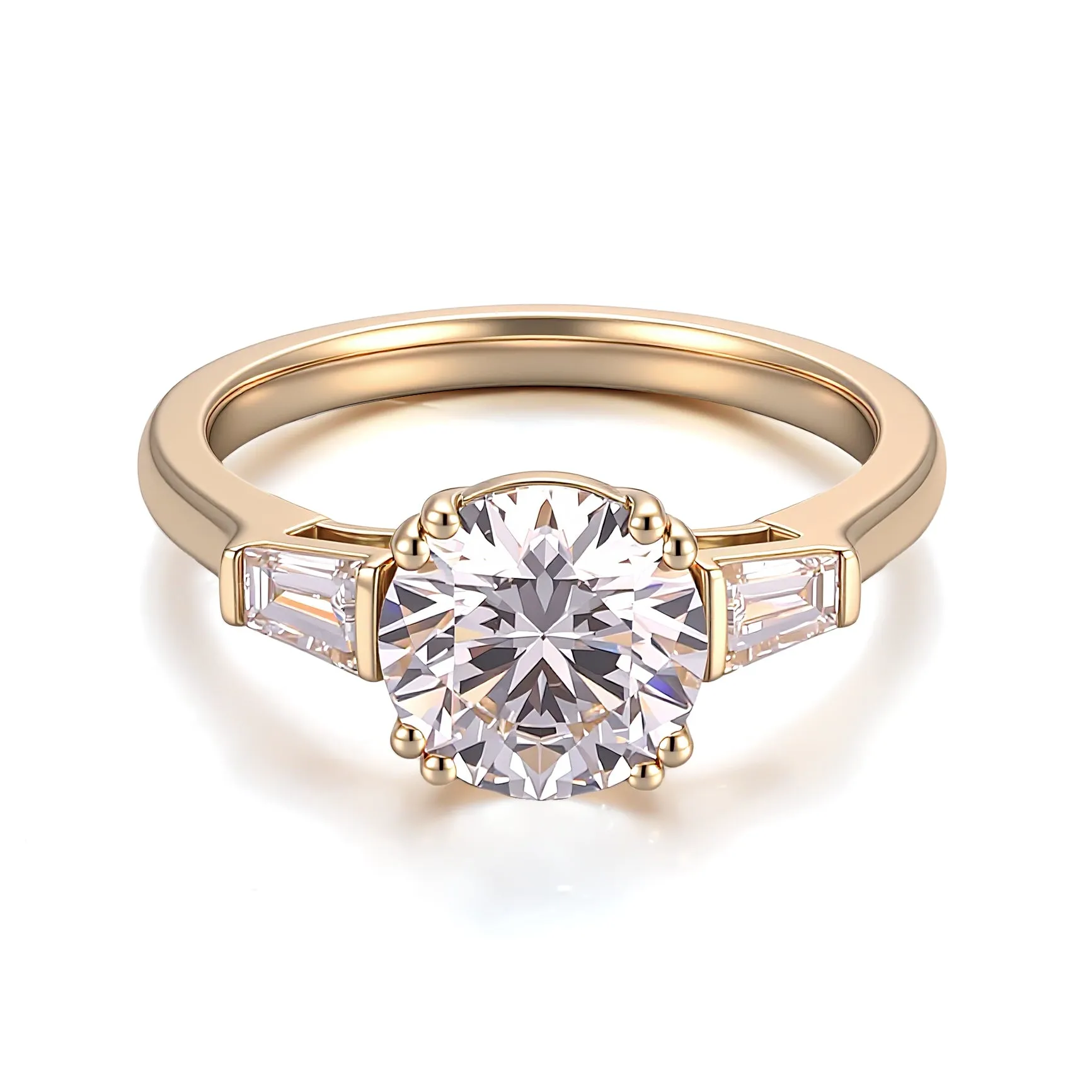 Three-stone engagement ring by Chantal Vaulet